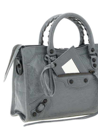 Balenciaga Gray Lamb Leather Handbag