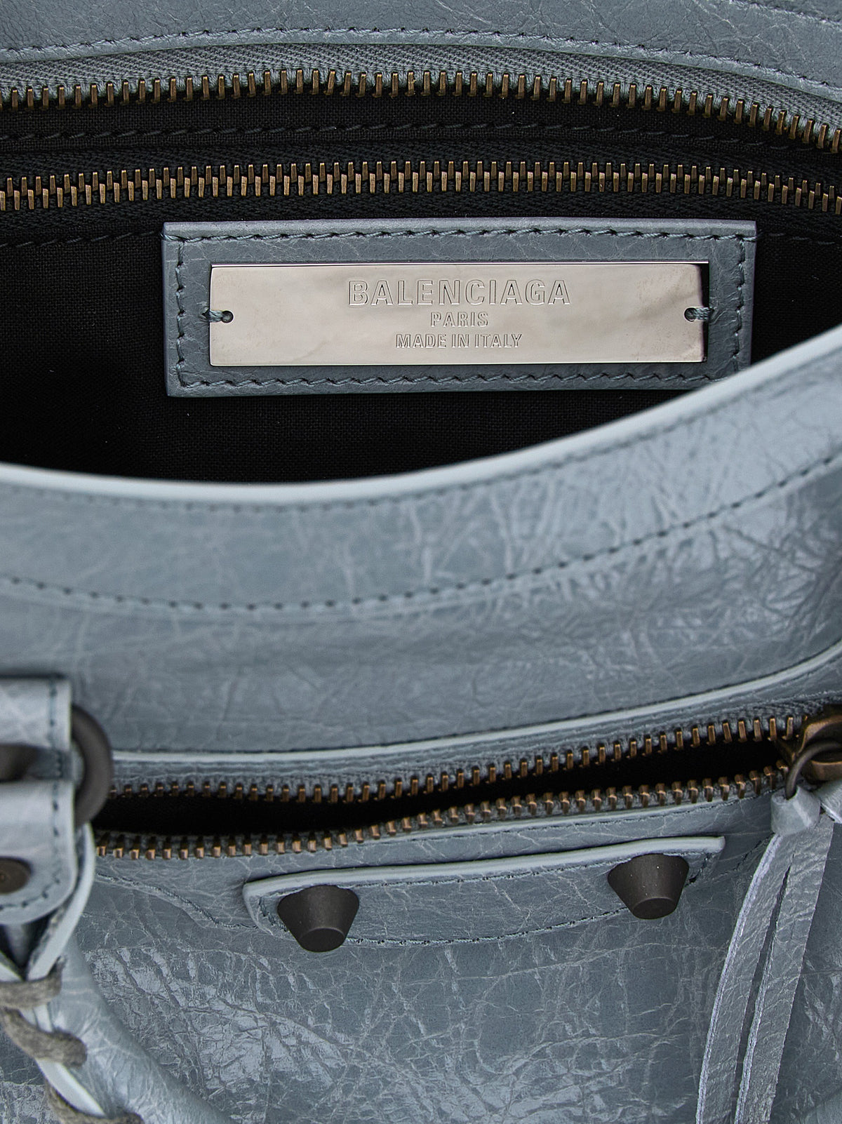 Balenciaga Gray Lamb Leather Handbag