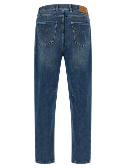 Brunello Cucinelli Blue Cotton Jeans Denim