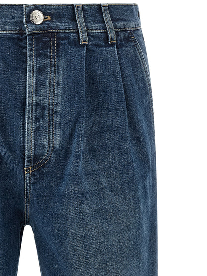 Brunello Cucinelli Blue Cotton Jeans Denim