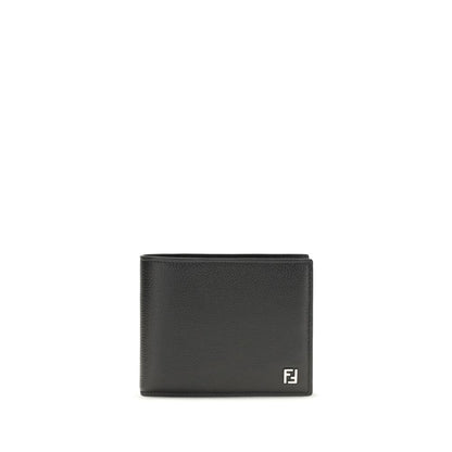 Fendi Black Calf Leather Bos Taurus Wallet