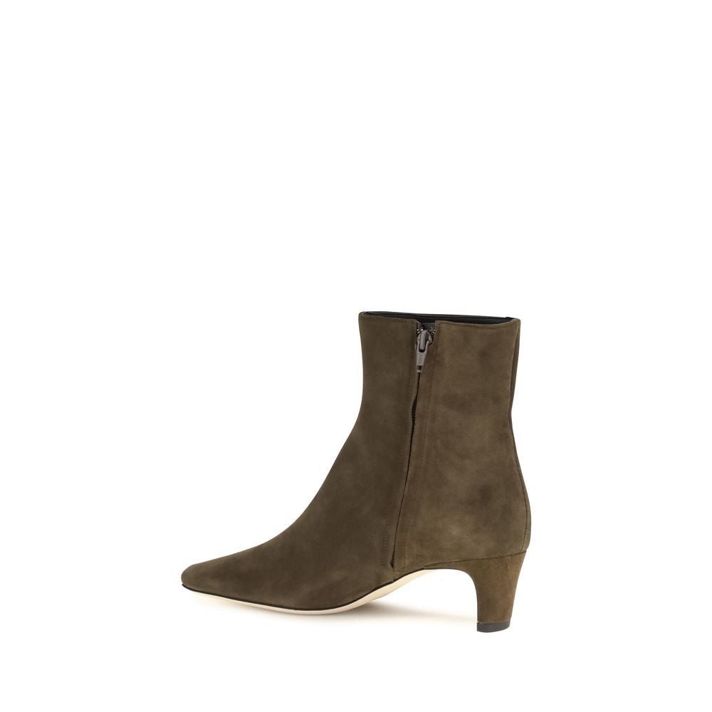 Staud Black Calf Leather Bos Taurus Ankle Boots