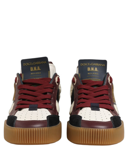 Dolce & Gabbana Multicolor Leather MIAMI Sneakers Shoes