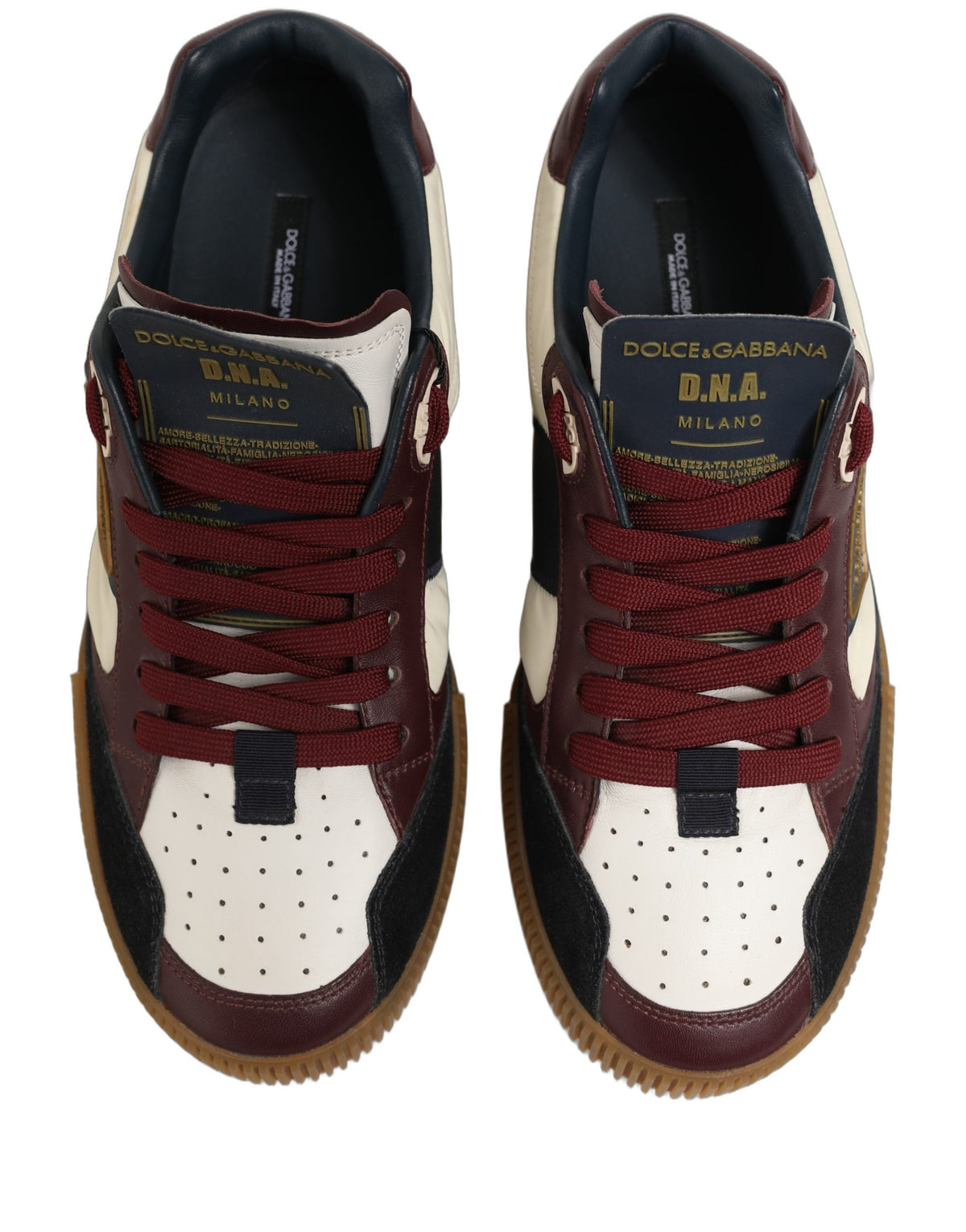 Dolce & Gabbana Multicolor Leather MIAMI Sneakers Shoes