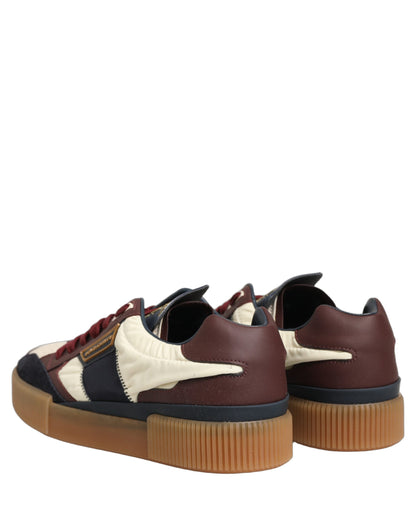 Dolce & Gabbana Multicolor Leather MIAMI Sneakers Men Shoes