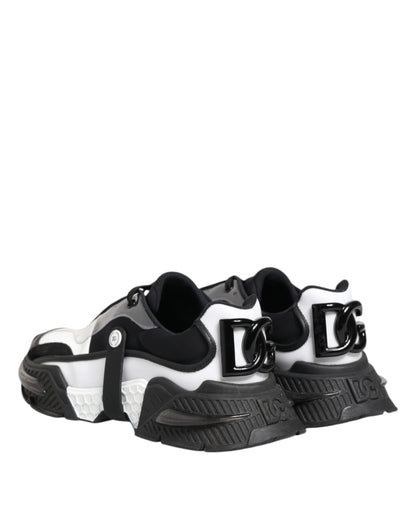 Dolce & Gabbana White Black Logo Airmaster Men Sneakers Shoes