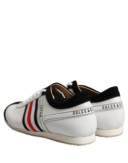 Dolce & Gabbana White Leather Japan Low Top Sneakers Shoes