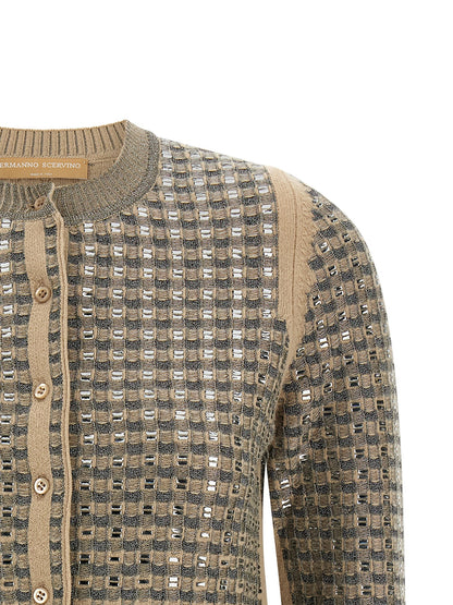 Ermanno Scervino Beige Virgin Wool Cardigan