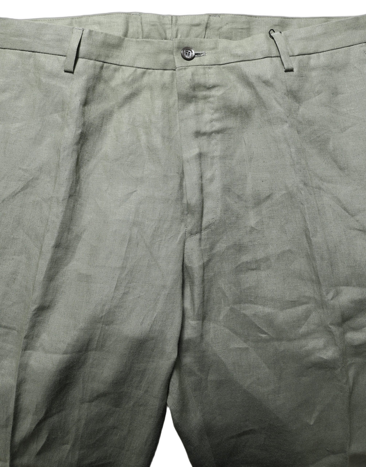 Dolce & Gabbana Gray Linen Tapered Men Dress Trouser Pants