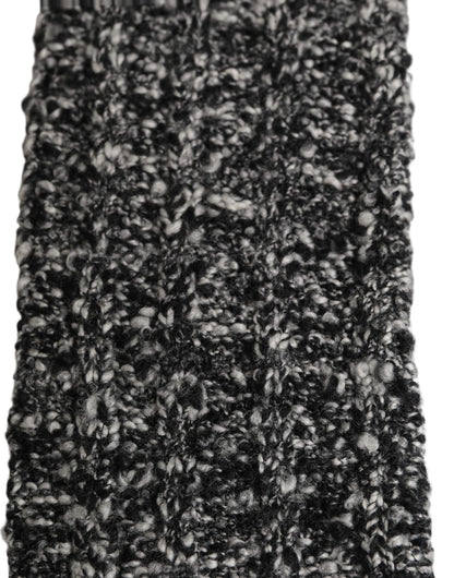 Dolce & Gabbana Sleeves Black Wool Blend Knitted Warmer Arm
