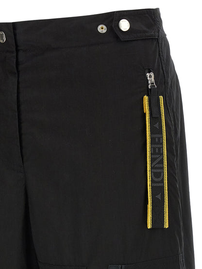 Fendi Black Cotton Cargo Pants