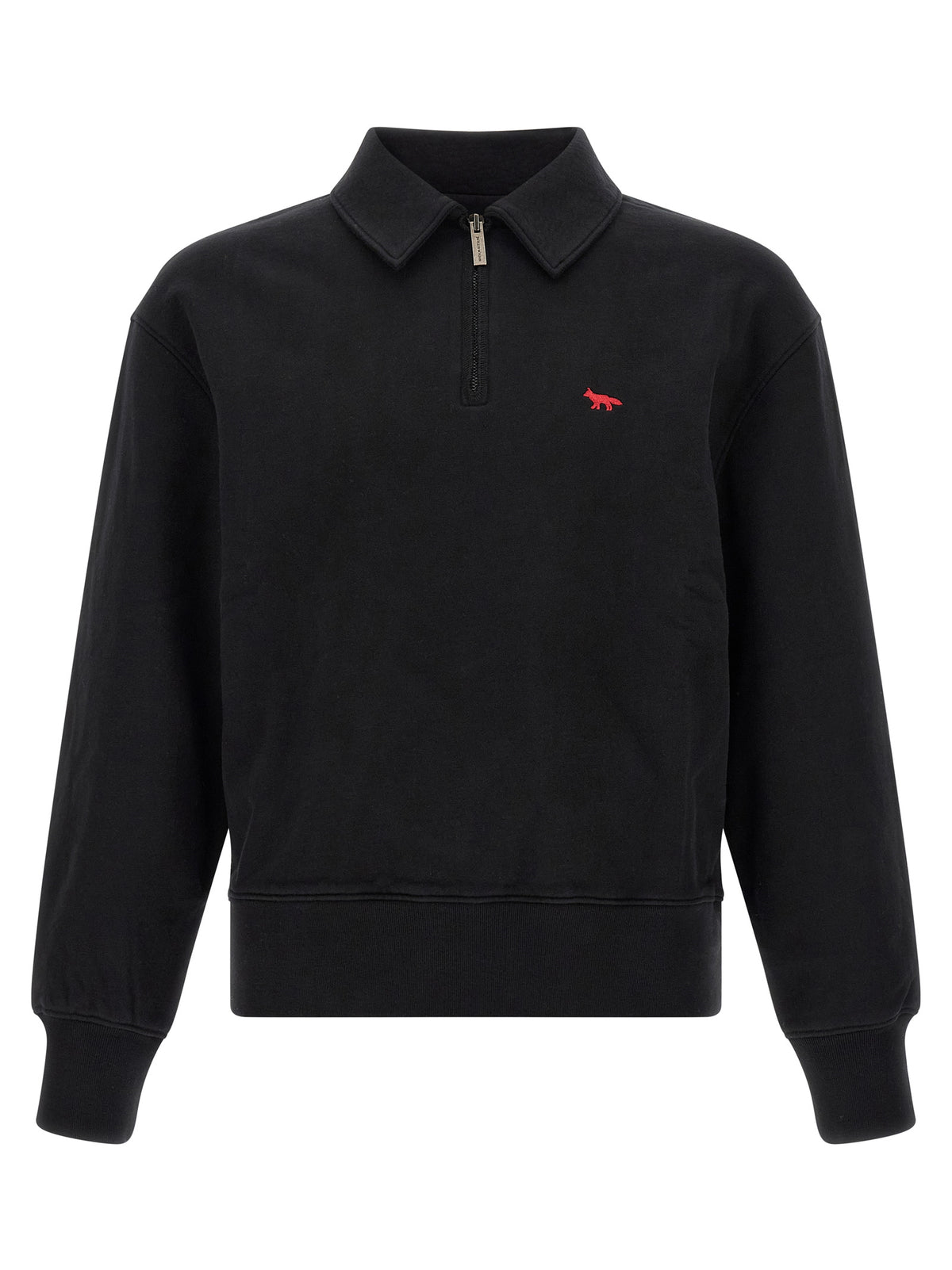 Maison Kitsuné Black Organic Cotton Sweatshirt