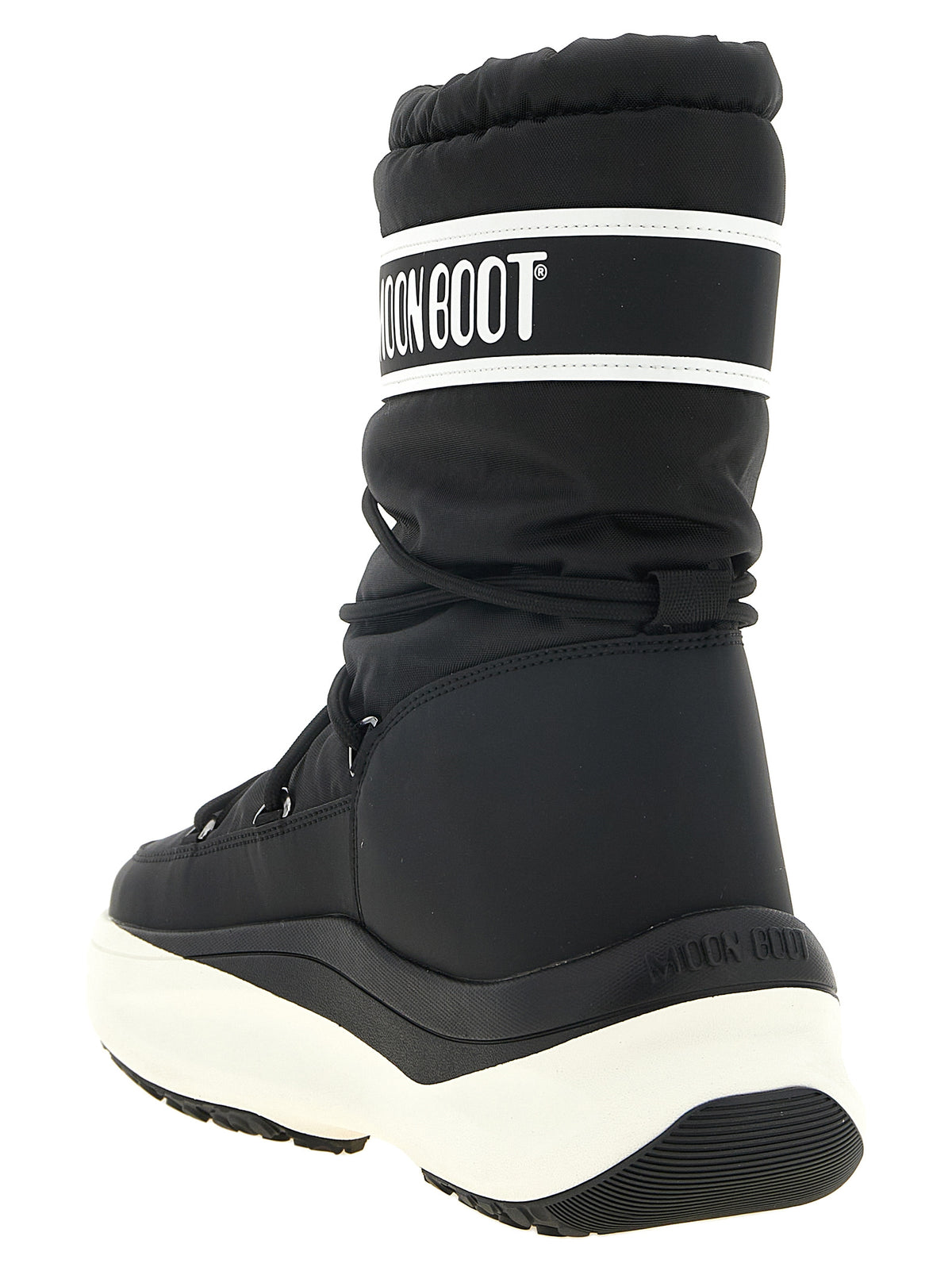 Moon Boot Black Polyester Lace-Up Boots