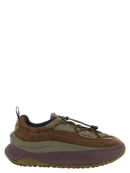 Moon Boot Brown Cowhide Athletic Sneakers