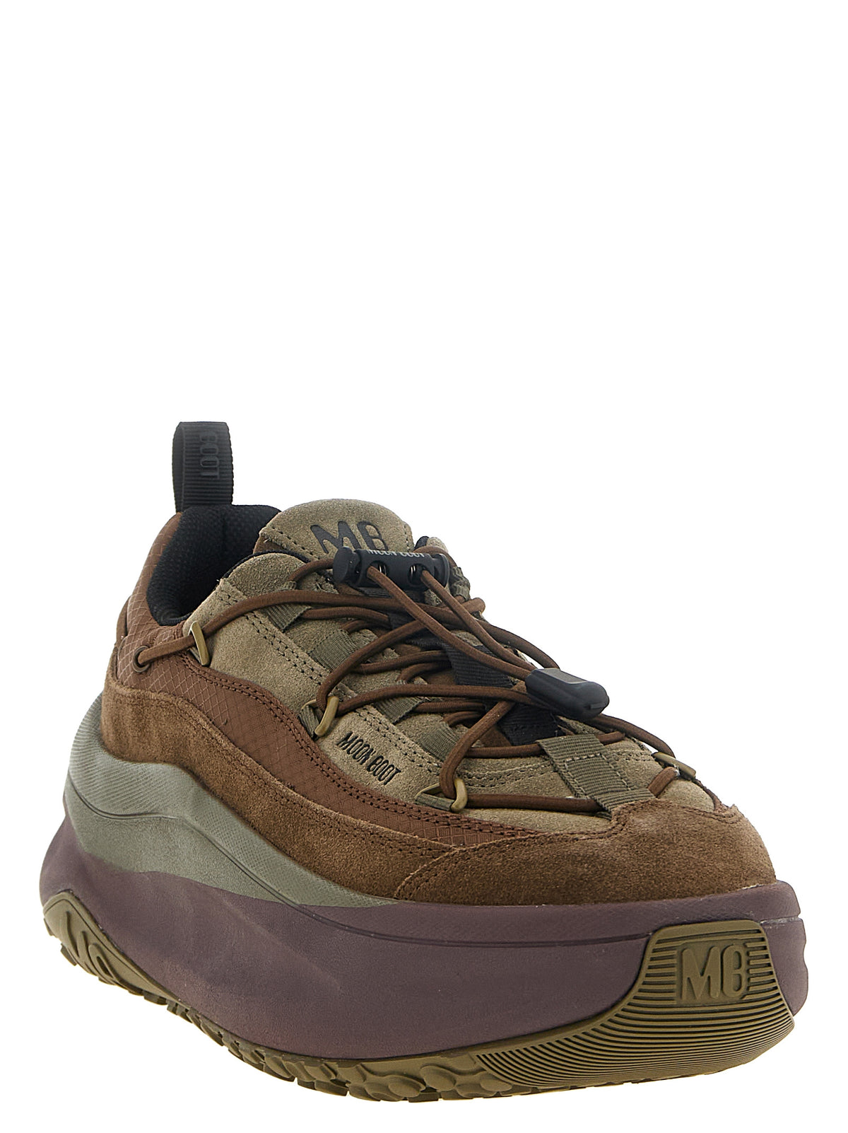 Moon Boot Brown Cowhide Athletic Sneakers