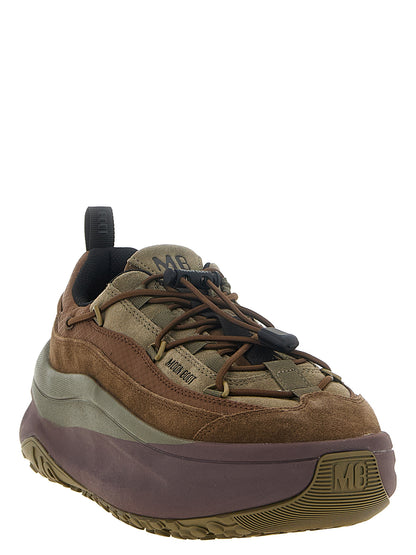 Moon Boot Brown Cowhide Athletic Sneakers