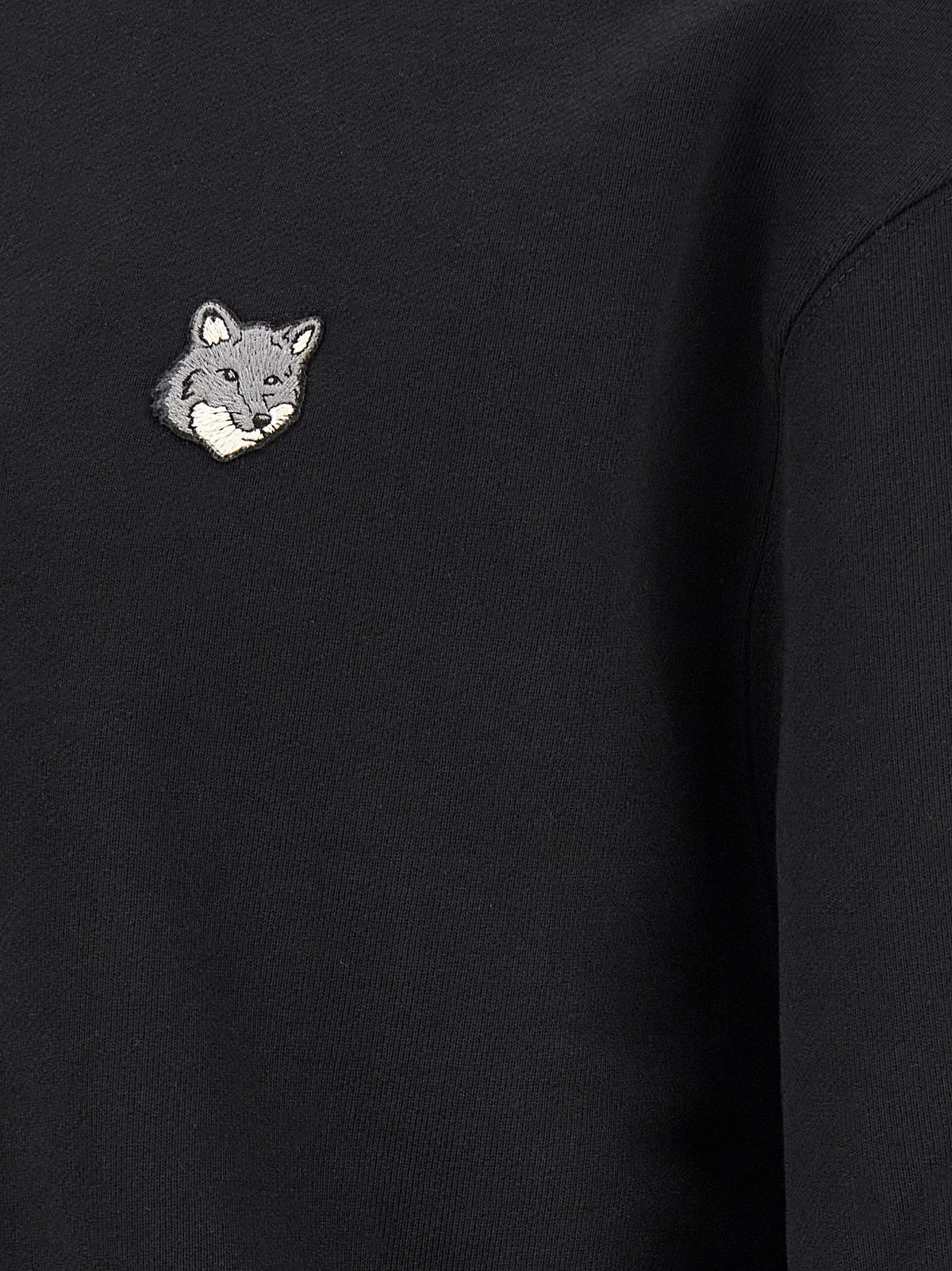 Maison Kitsuné Black Organic Cotton Sweatshirt