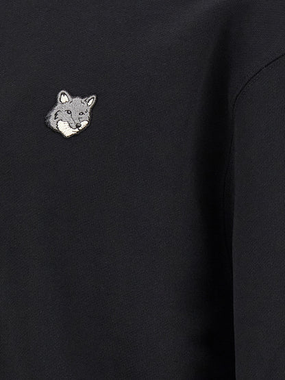 Maison Kitsuné Black Organic Cotton Sweatshirt