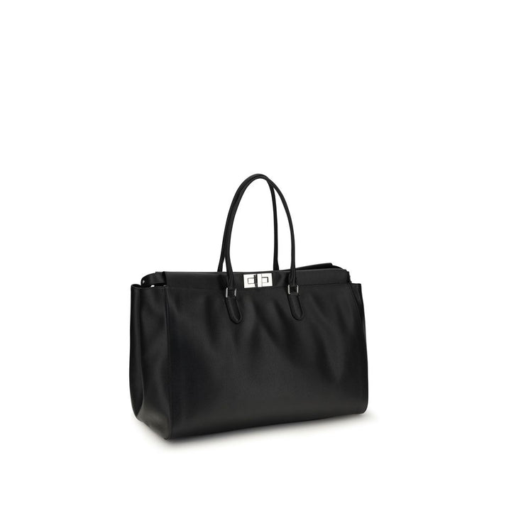 Fendi Black Calf Leather Bos Taurus Handbag