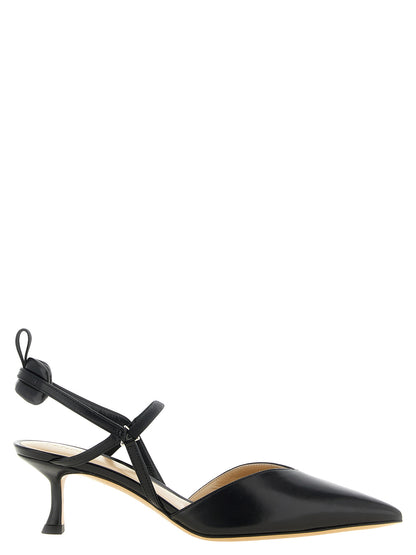 Fendi Black Calfskin Mid Heel Pumps
