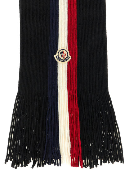 Moncler Black Virgin Wool Foulard