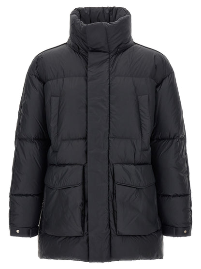 LAMINAR Black Polyamide Full-Length Jacket