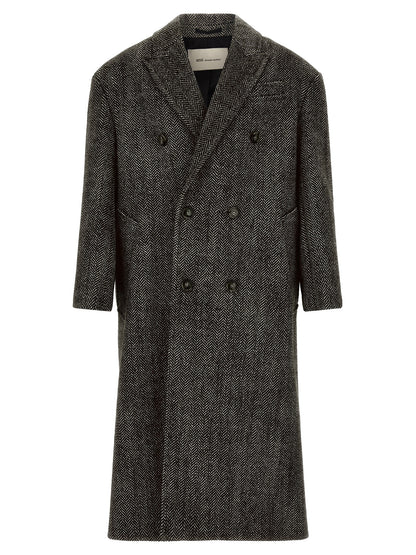 Ami Paris Black Virgin Wool Coat