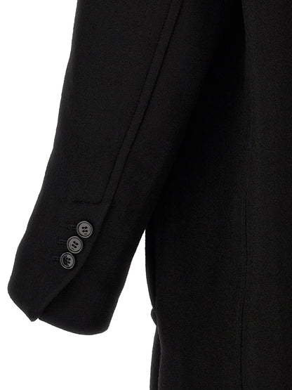 Ami Paris Black Wool Coat