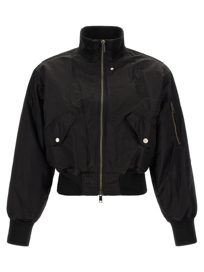 Entire Studios Black Nylon Bomber