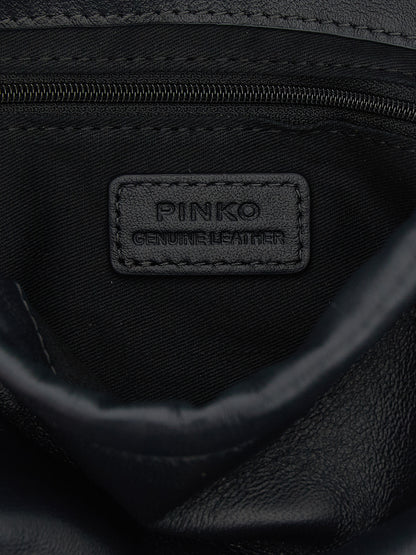 PINKO Blue Lambskin Shoulder Bag