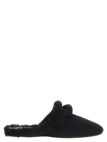 Alexandre Birman Black Calfskin Mules