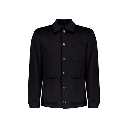 Autore Black Wool Full-Length Jacket
