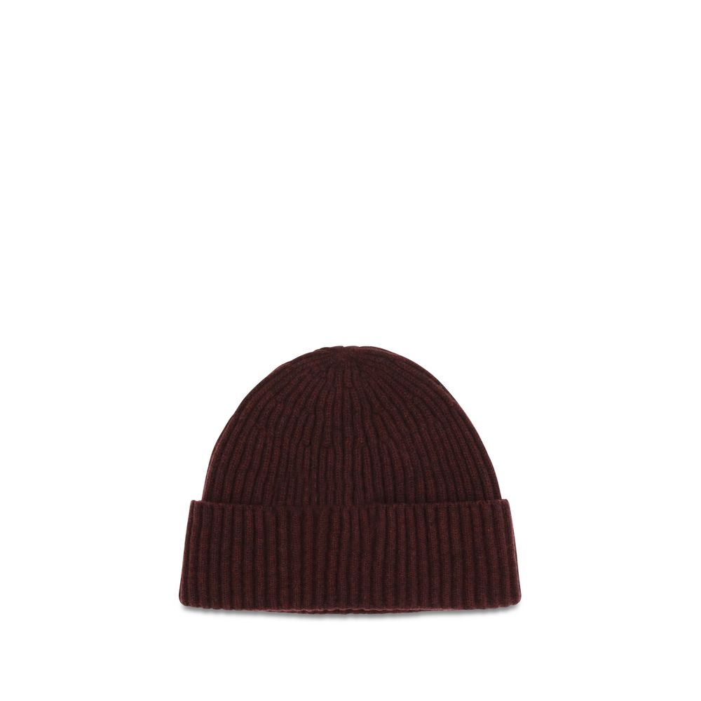 Brunello Cucinelli Bordeaux Cashmere Beanie