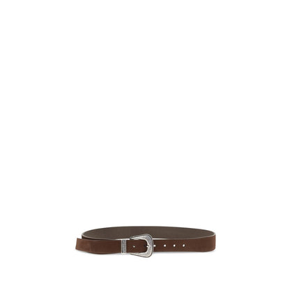 Brunello Cucinelli Brown Suede Leather Regular Belt
