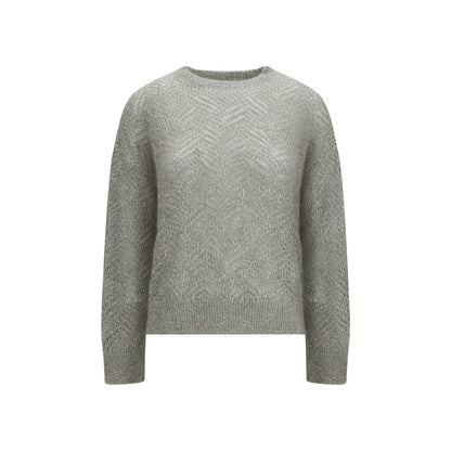 Brunello Cucinelli Gray Linen Sweatshirt