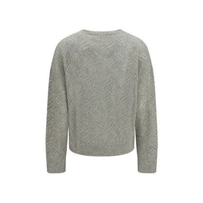 Brunello Cucinelli Gray Linen Sweatshirt