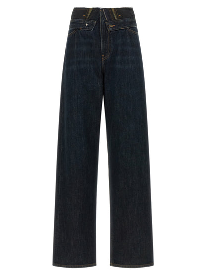 MM6 Maison Margiela Blue Cotton High-Waisted Jean