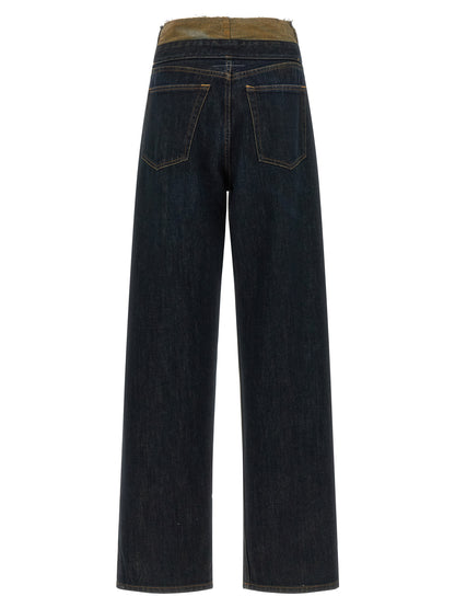 MM6 Maison Margiela Blue Cotton High-Waisted Jean