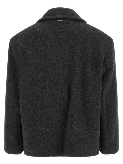 Twinset Gray Wool Coat