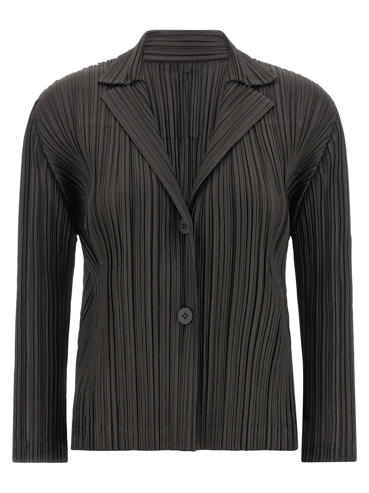 PLEATS PLEASE ISSEY MIYAKE Gray Polyester Blazer