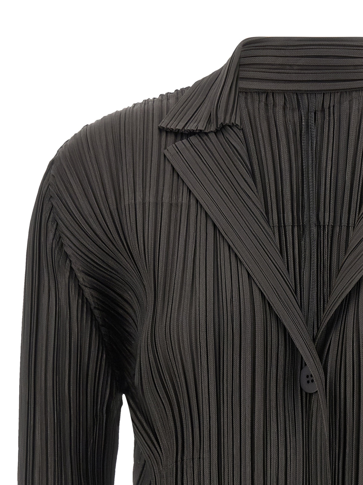 PLEATS PLEASE ISSEY MIYAKE Gray Polyester Blazer