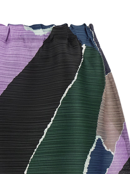 PLEATS PLEASE ISSEY MIYAKE Multicolor Polyester Midi Skirt