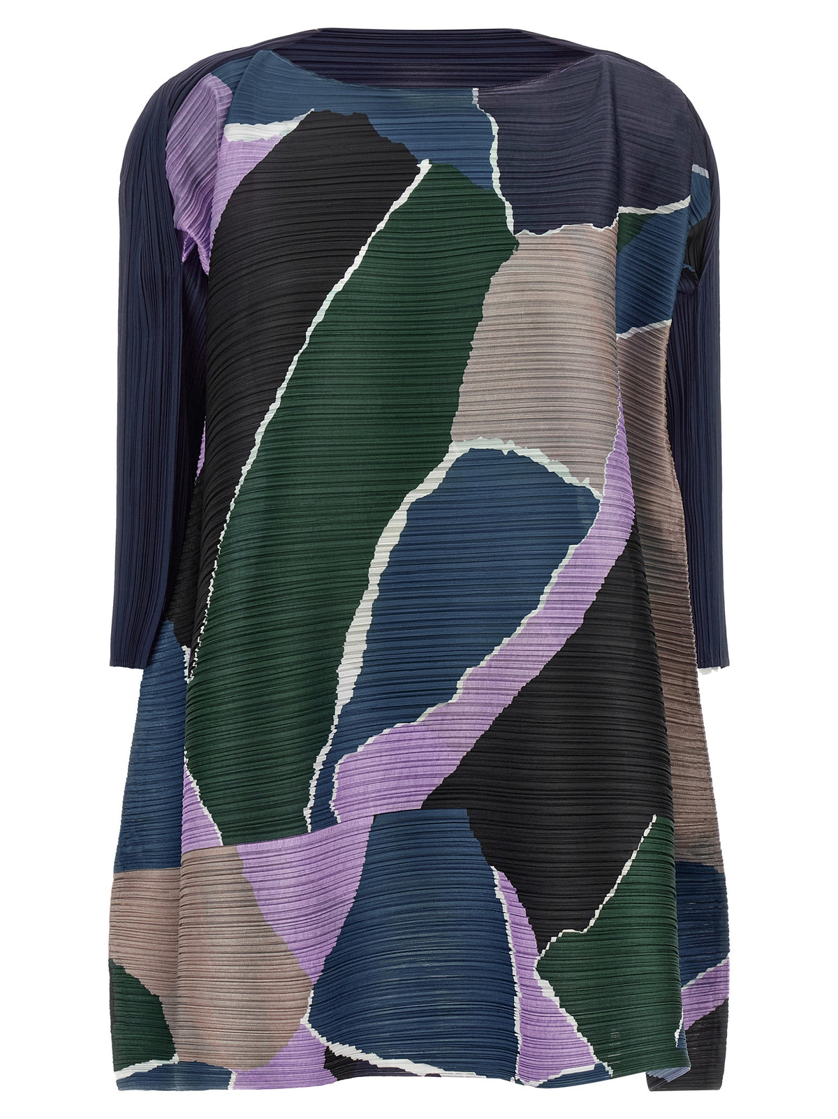 PLEATS PLEASE ISSEY MIYAKE Multicolor Polyester Midi Dress