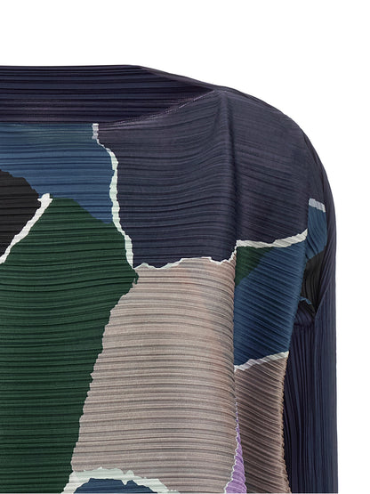 PLEATS PLEASE ISSEY MIYAKE Multicolor Polyester Midi Dress