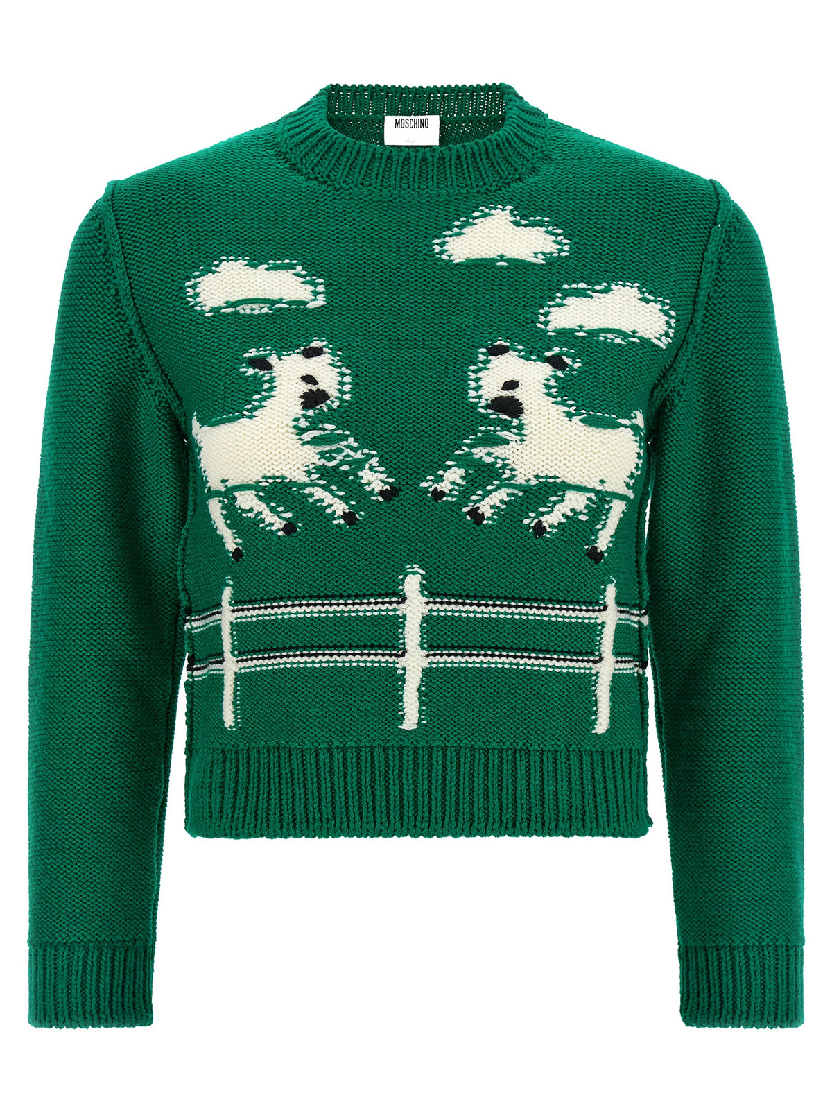 Moschino Bicolor Virgin Wool Cardigan