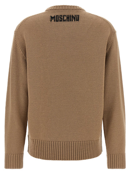 Moschino Beige Virgin Wool Cardigan
