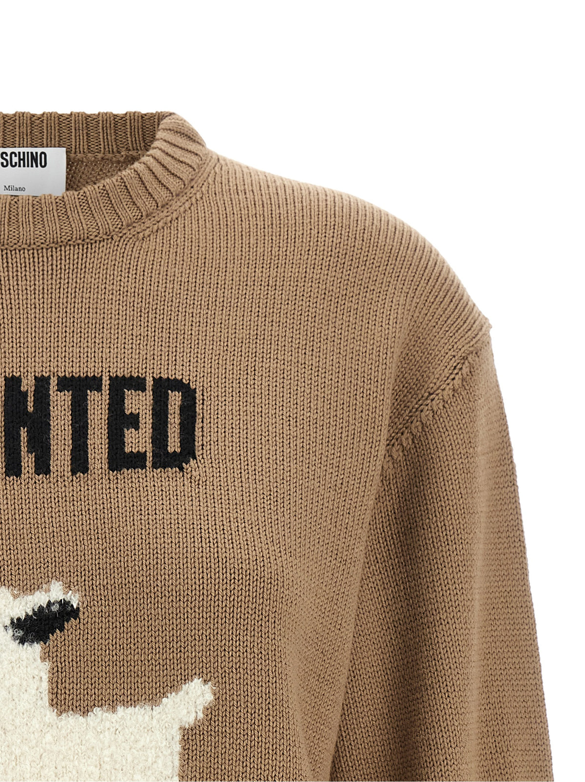 Moschino Beige Virgin Wool Cardigan