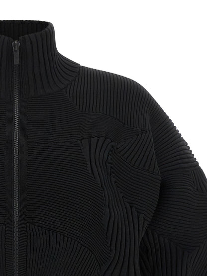 Issey Miyake Black Polyester Full-Length Jacket