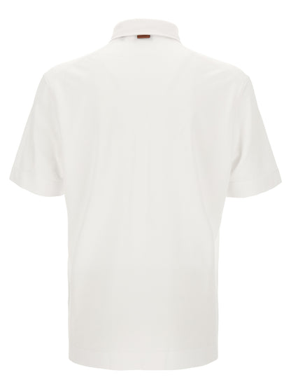ZEGNA White Cotton Polo Shirt