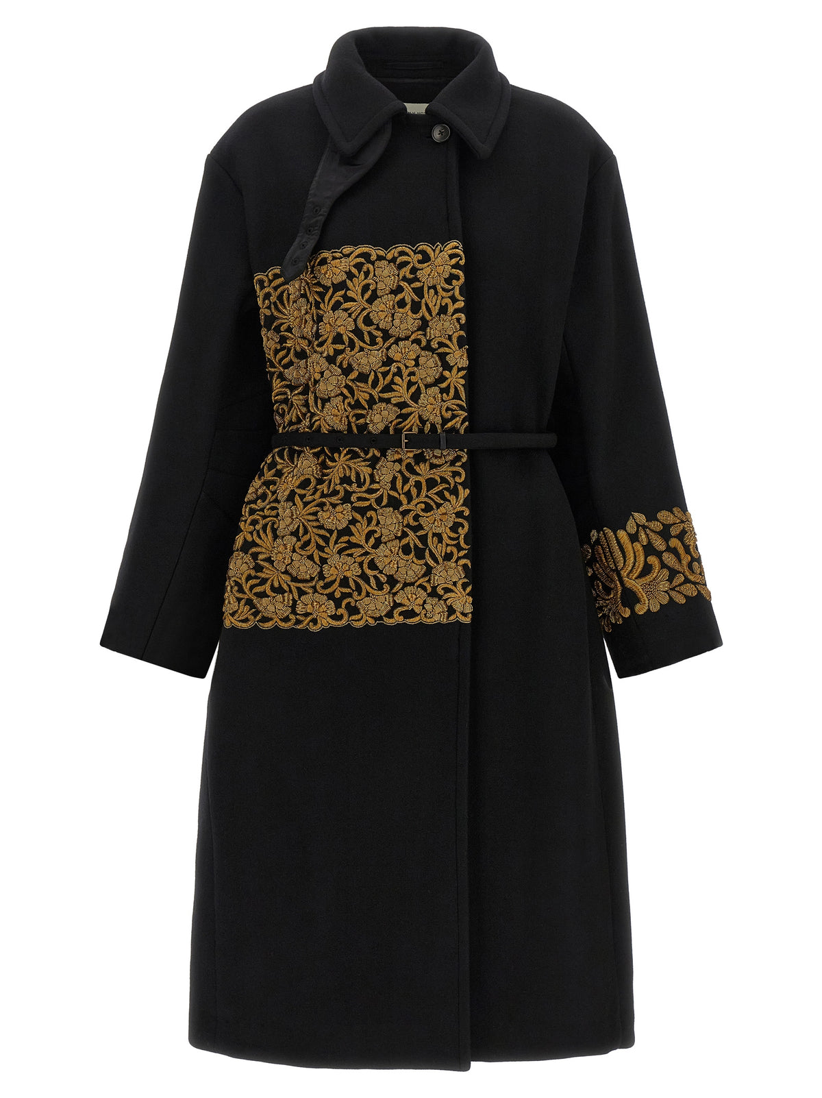Dries Van Noten Black Wool Coat
